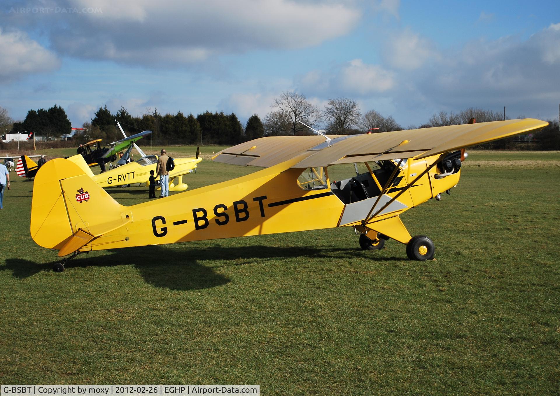 G-BSBT, 1946 Piper J3C-65 Cub Cub C/N 17712, Piper J3C-65 Cub at Popham. Ex N70694