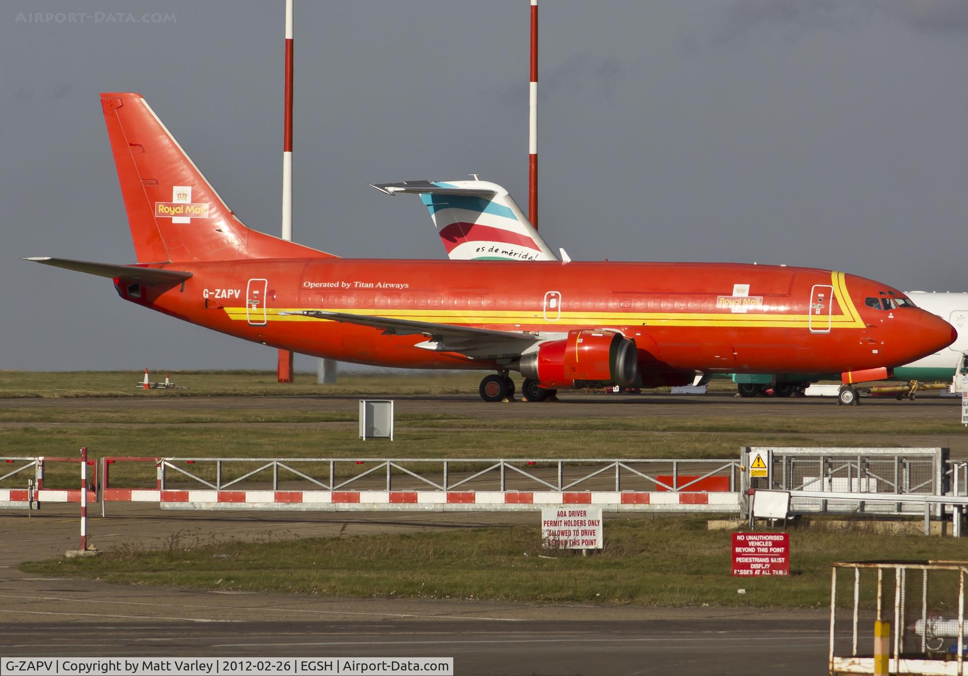 G-ZAPV, 1989 Boeing 737-3Y0 C/N 24546, Sat on stand 9 , performing engine runs.