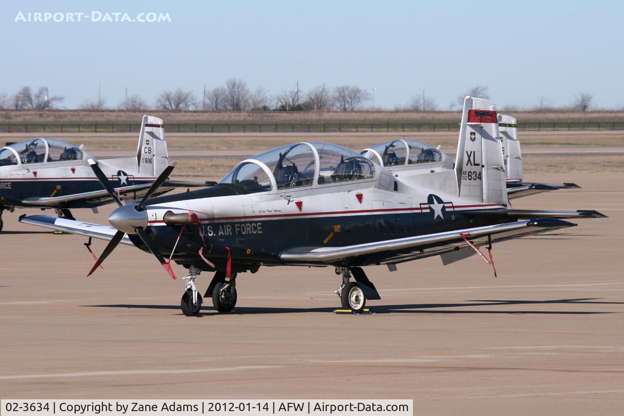 02-3634, 2002 Raytheon Beech T-6A Texan II C/N PT-174, At Alliance Airport - Fort Worth, TX