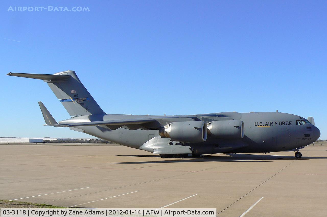 03-3118, 2003 Boeing C-17A Globemaster III C/N P-118, At Alliance Airport - Fort Worth, TX