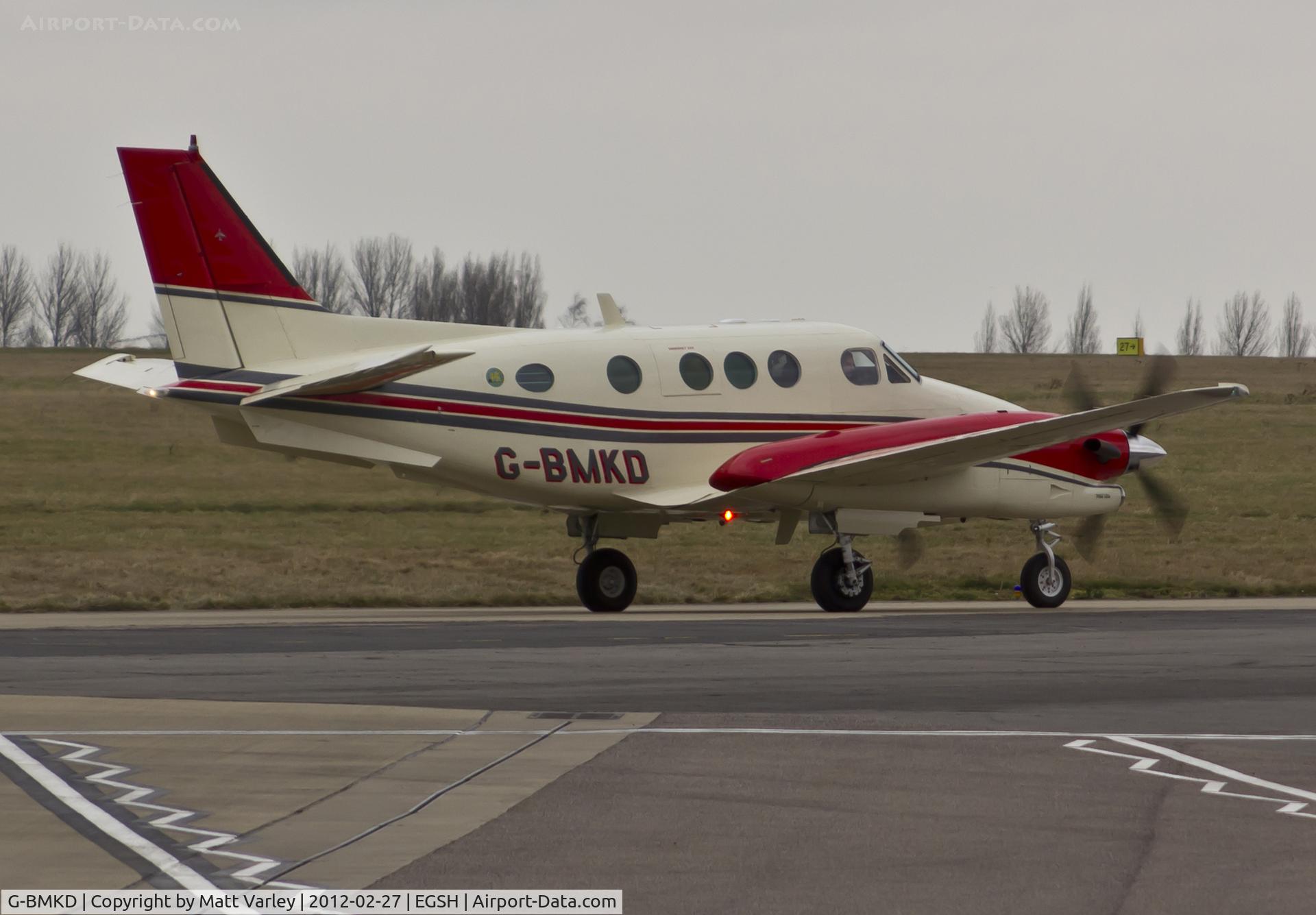 G-BMKD, 1984 Beech C90A King Air C/N LJ-1069, Taxiing to stand 9.
