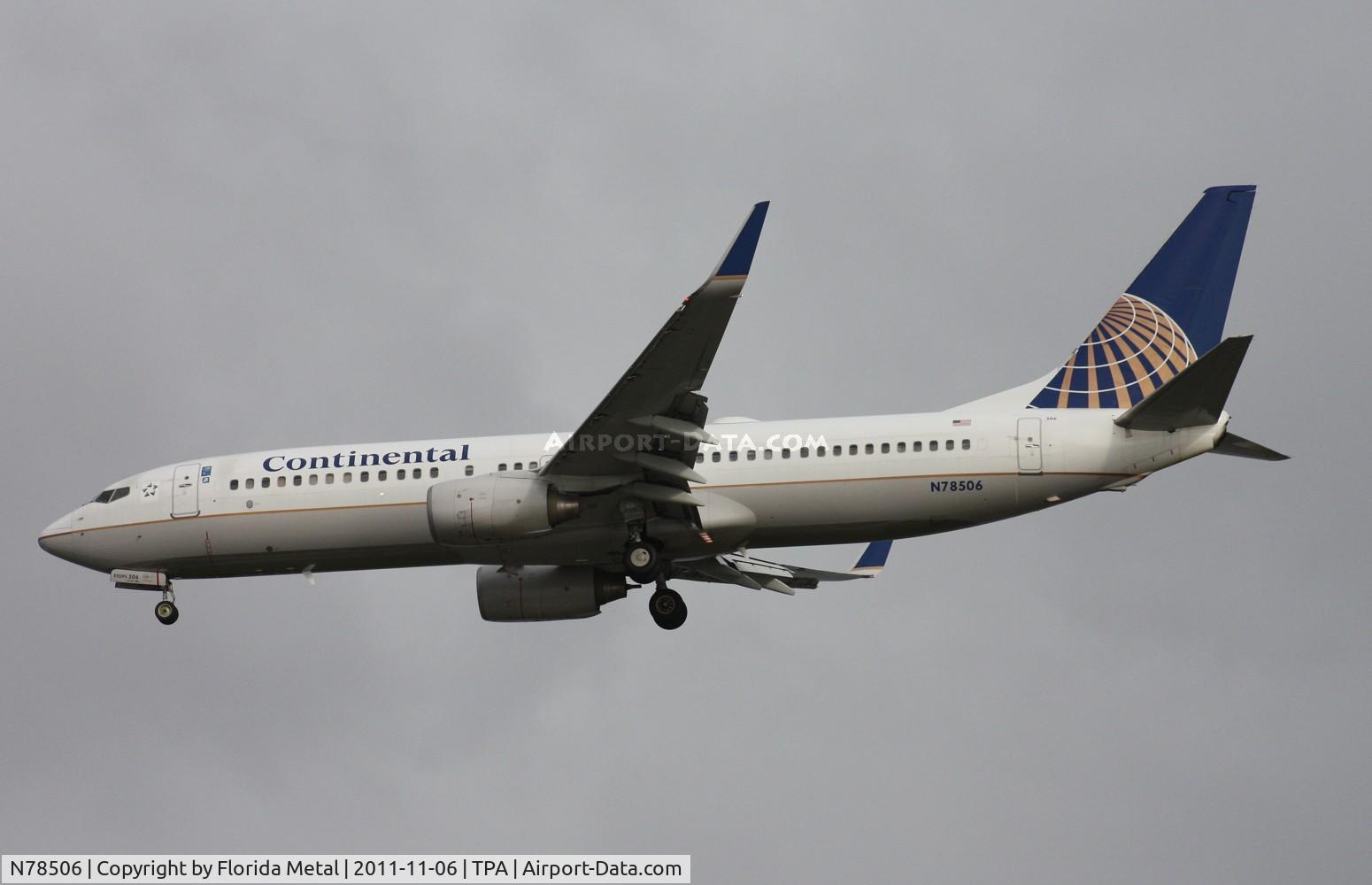 N78506, 2006 Boeing 737-824 C/N 32832, Continental 737