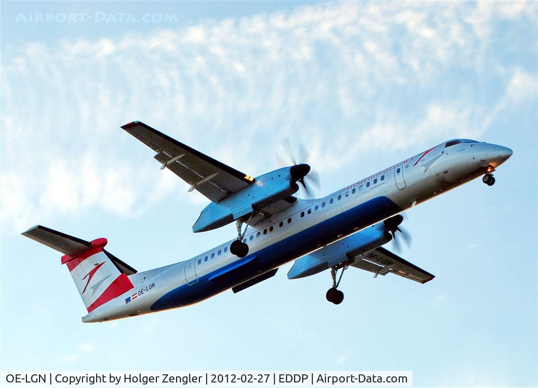 OE-LGN, 2010 De Havilland Canada DHC-8-402Q Dash 8 C/N 4326, Vienna morning shuttle on final approach.....