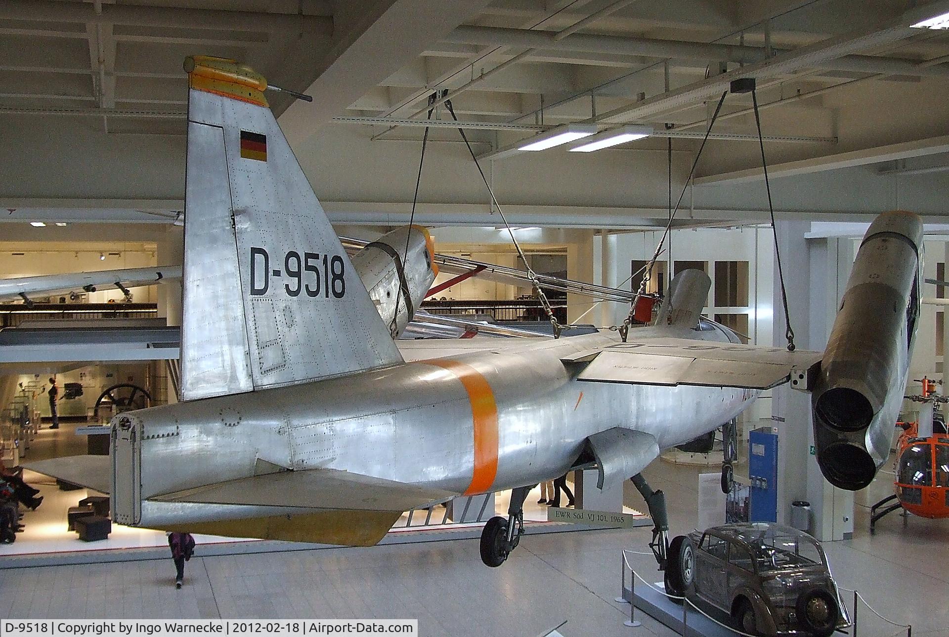 D-9518, 1965 EWR VJ101C C/N X2, EWR (Entwicklungsring Süd) VJ-101C at the Deutsches Museum, München (Munich)