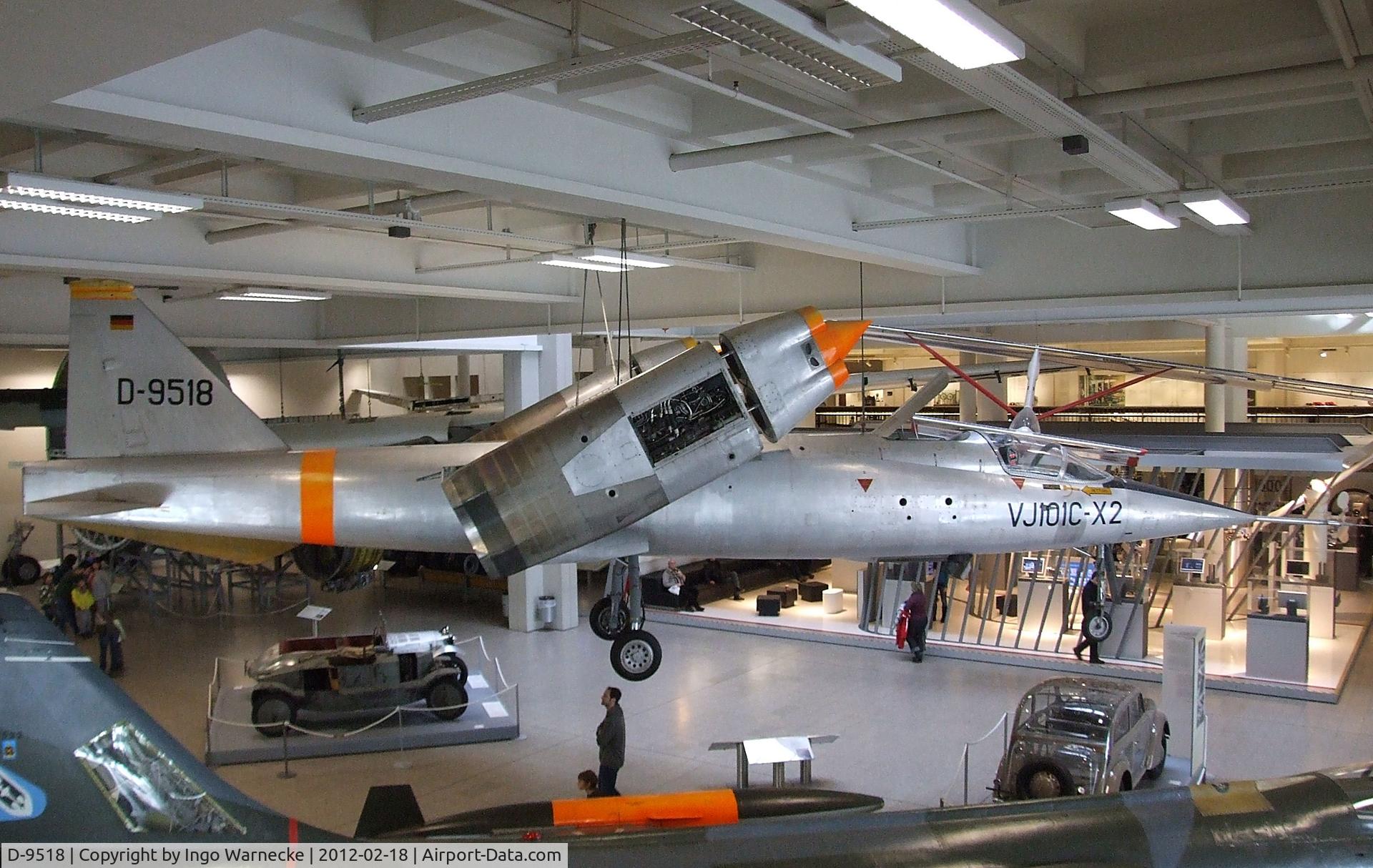 D-9518, 1965 EWR VJ101C C/N X2, EWR (Entwicklungsring Süd) VJ-101C at the Deutsches Museum, München (Munich)
