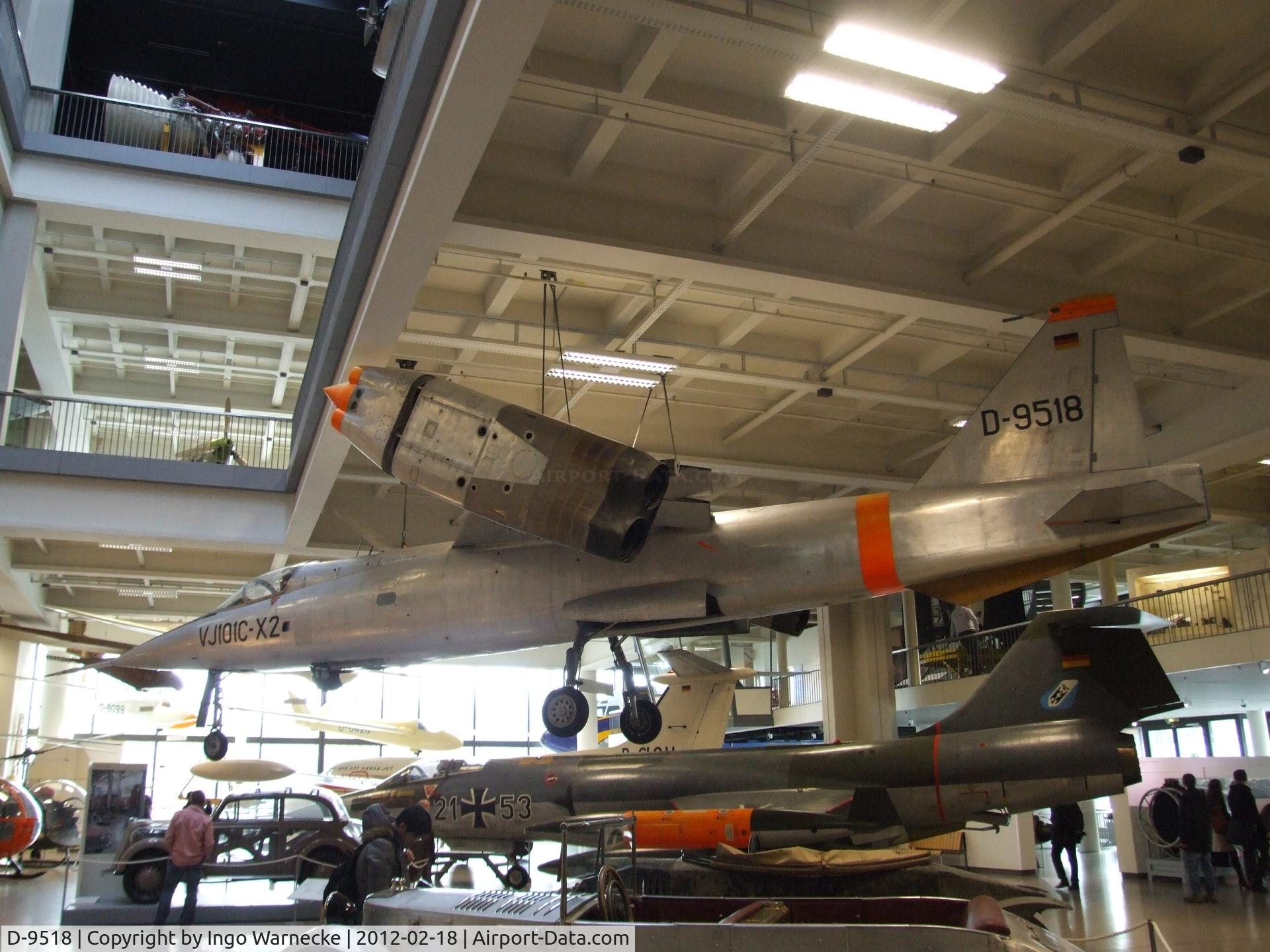 D-9518, 1965 EWR VJ101C C/N X2, EWR (Entwicklungsring Süd) VJ-101C at the Deutsches Museum, München (Munich)