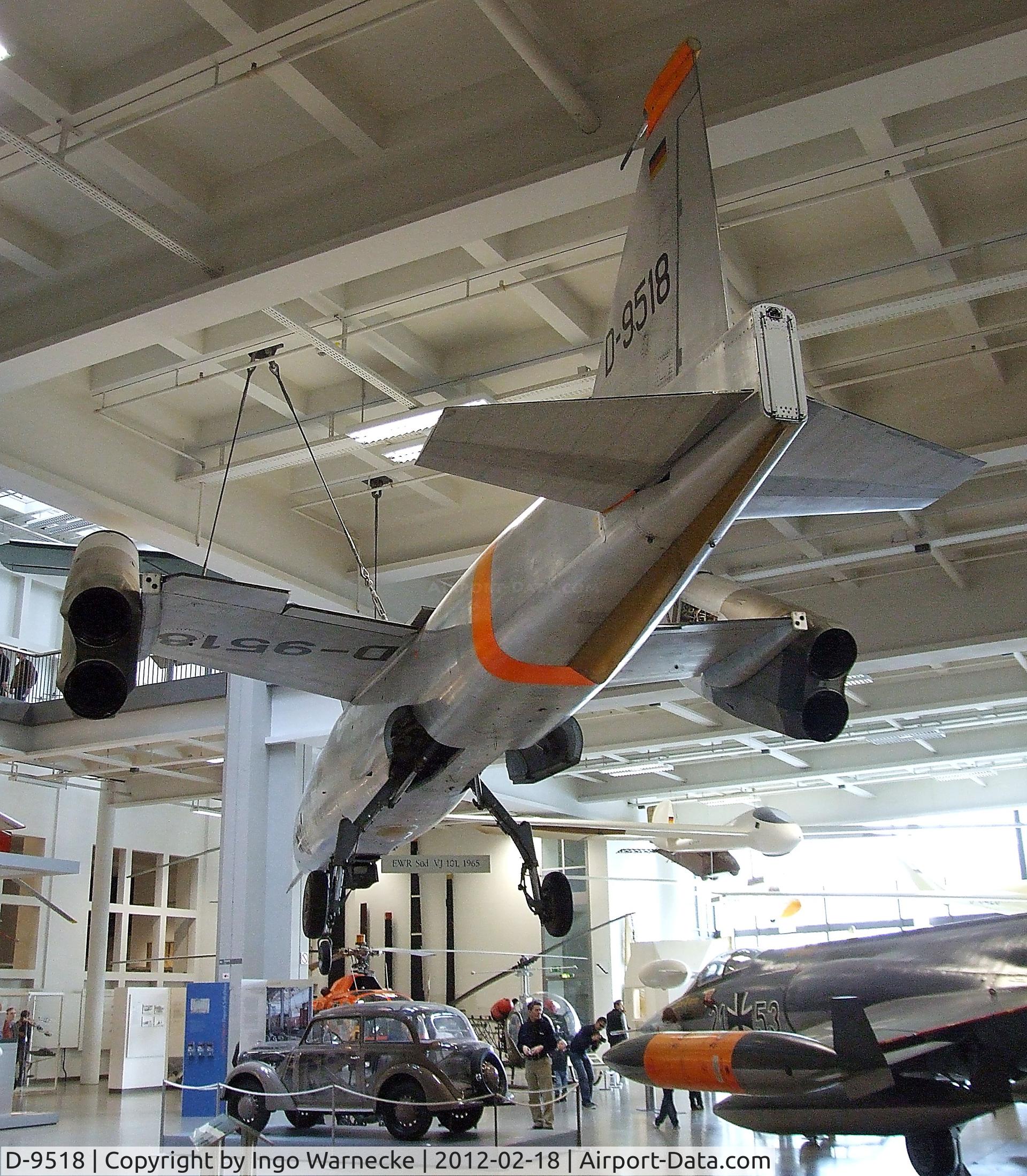 D-9518, 1965 EWR VJ101C C/N X2, EWR (Entwicklungsring Süd) VJ-101C at the Deutsches Museum, München (Munich)