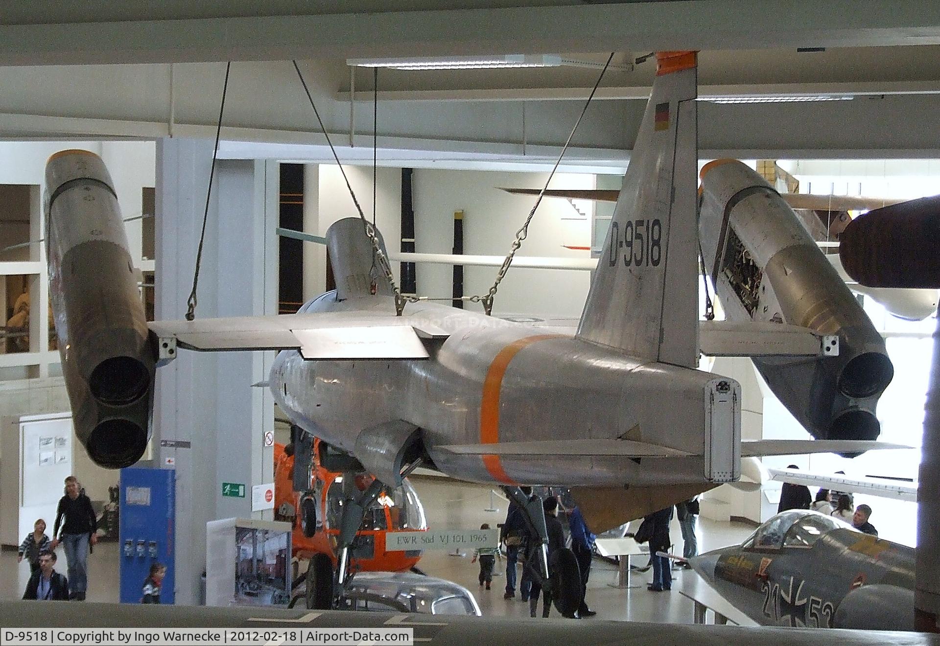 D-9518, 1965 EWR VJ101C C/N X2, EWR (Entwicklungsring Süd) VJ-101C at the Deutsches Museum, München (Munich)
