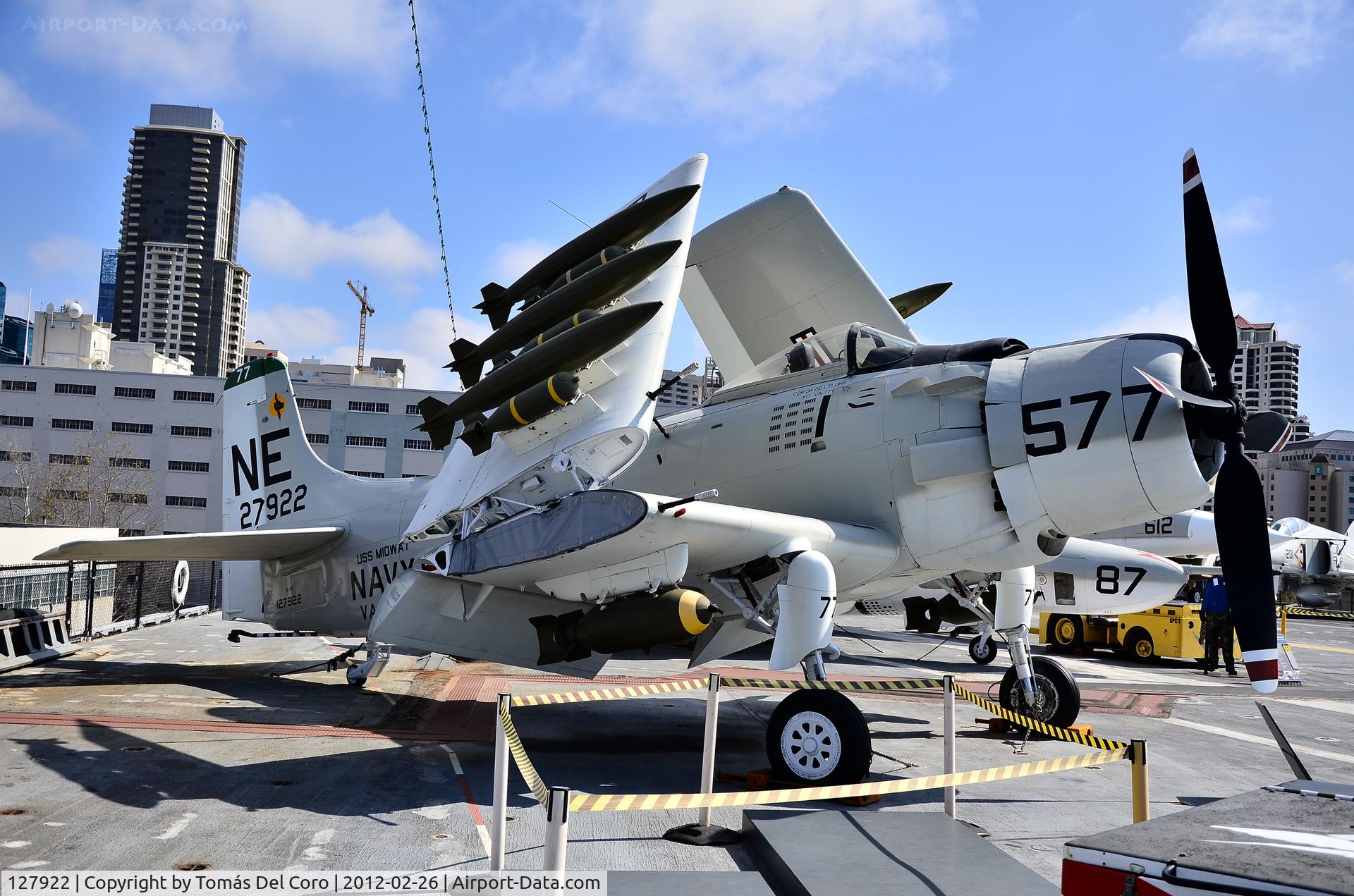 127922, Douglas AD-4W Skyraider C/N 7937, Douglas A-1H (AD-4W) Skyraider 127922 VA-25 - USS Midway Aircraft Carrier 41 - San Diego Museum

San Diego, California
TDelCoro
February 26, 2012