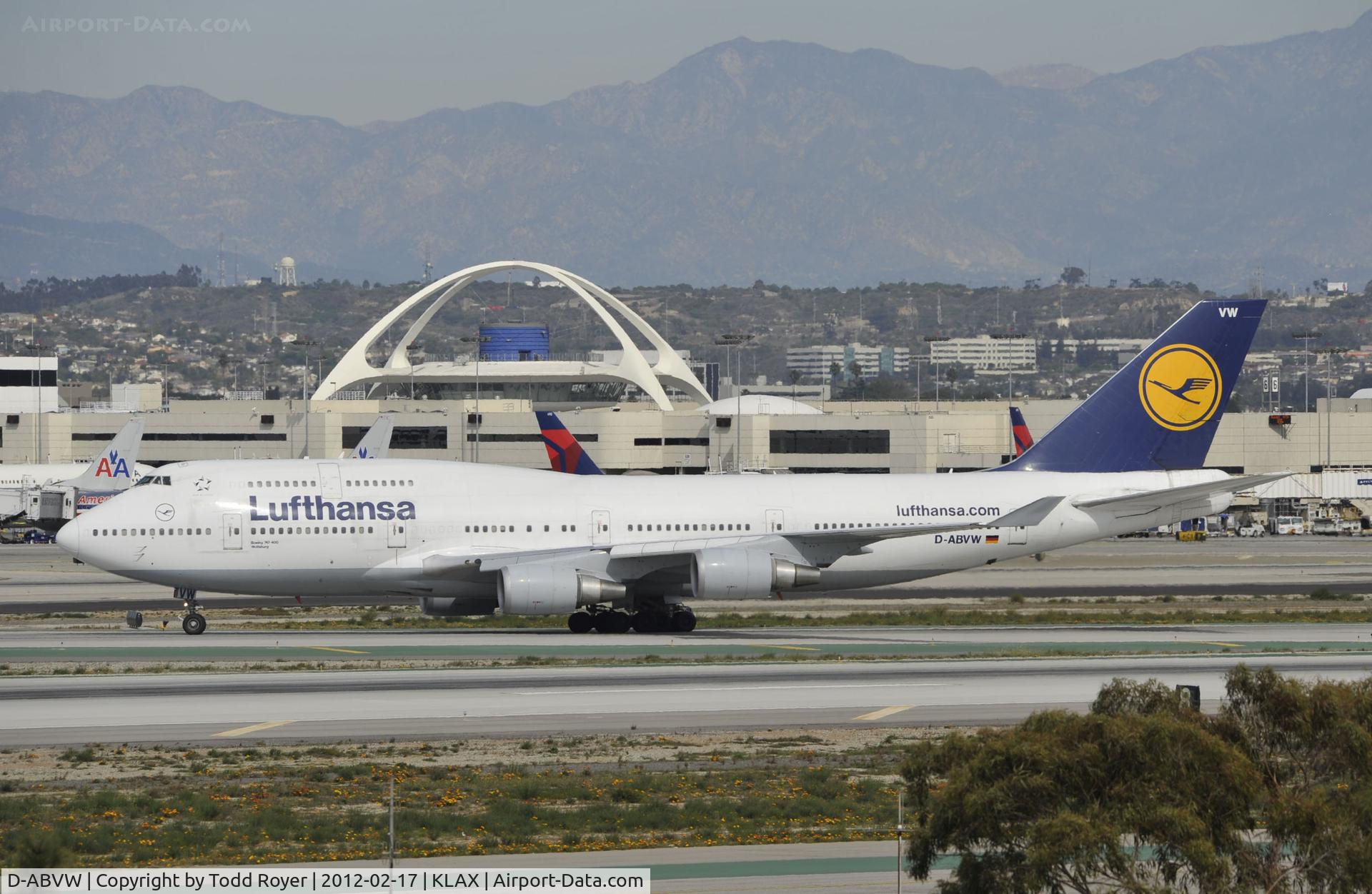 D-ABVW, 1999 Boeing 747-430 C/N 29493, Arrived at LAX on 25L