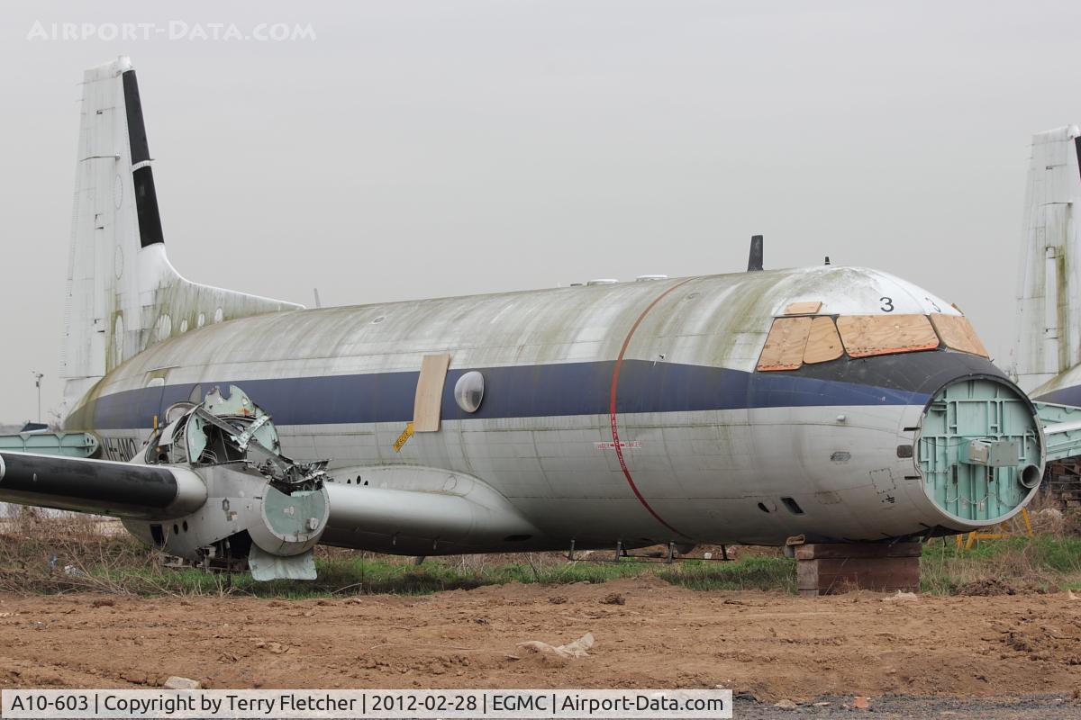 A10-603, 1968 Hawker Siddeley HS.748-228 Srs 2A C/N 1603, VH-AMQ / A10-603 - 1968 Hawker Siddeley Aviation Ltd HS 748, c/n: 1603 - slowly decaying at Southend