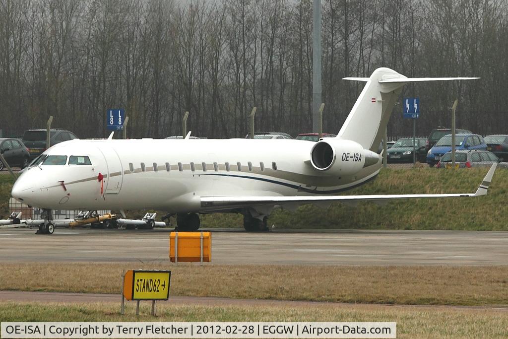 OE-ISA, 2007 Bombardier Challenger 850 (CL-600-2B19) C/N 8043, Canadair CL-600-2B19 Challenger 850, c/n: 8043 at Luton