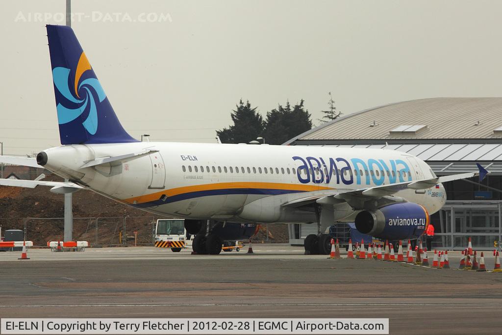 EI-ELN, 2003 Airbus A320-232 C/N 1993, Aeronova's 2003 Airbus A320-232, c/n: 1993 at the new terminal at Southend