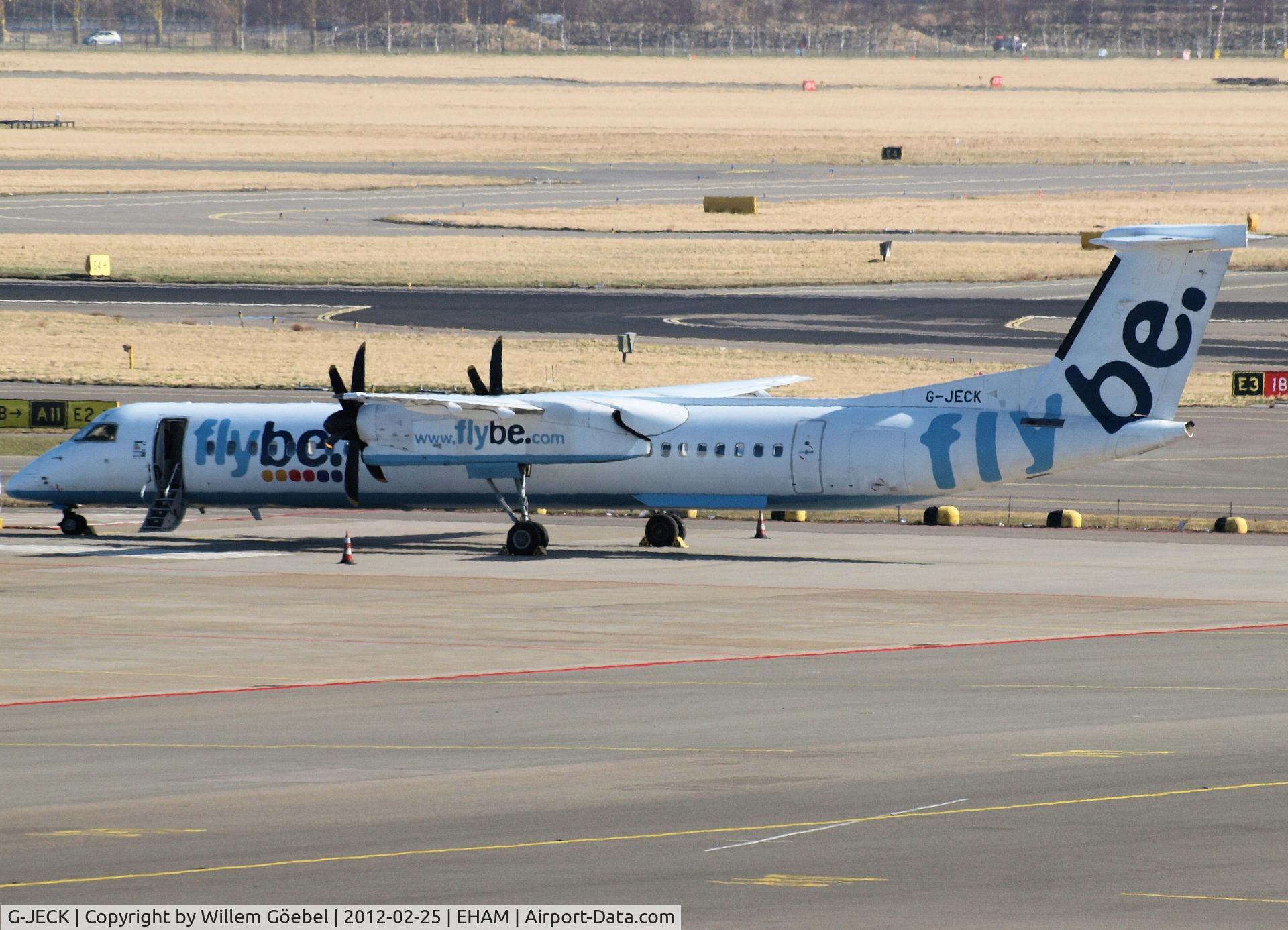 G-JECK, 2005 De Havilland Canada DHC-8-402Q Dash 8 C/N 4113, Parking on Schiphol Airport