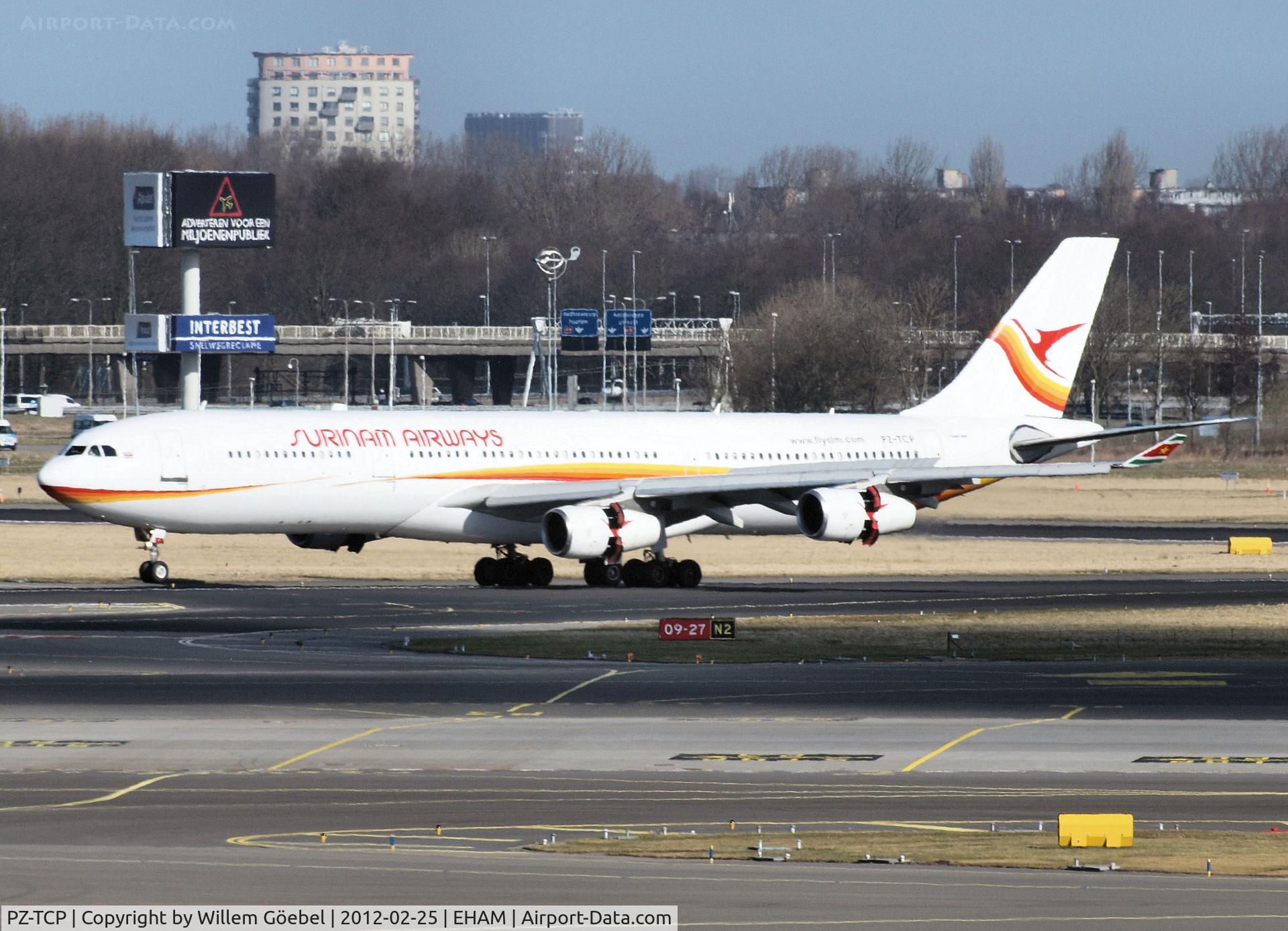 PZ-TCP, 1994 Airbus A340-312 C/N 049, Arrival on Schiphol Airport on runway 27