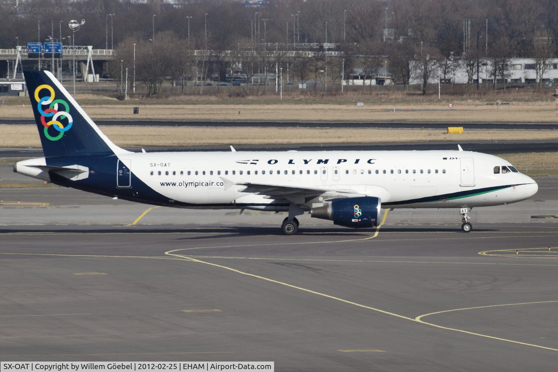 SX-OAT, 2010 Airbus A320-214 C/N 4190, Taxi to the gate of Schiphol Airport
