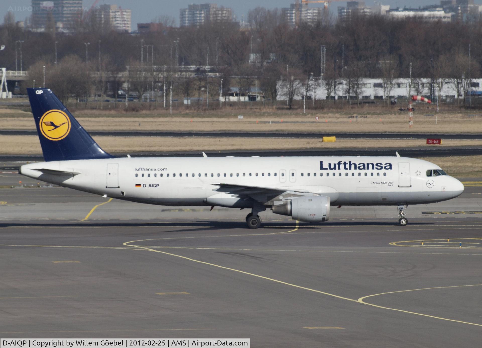 D-AIQP, 1992 Airbus A320-211 C/N 346, Taxi to the gate of Schiphol Airport