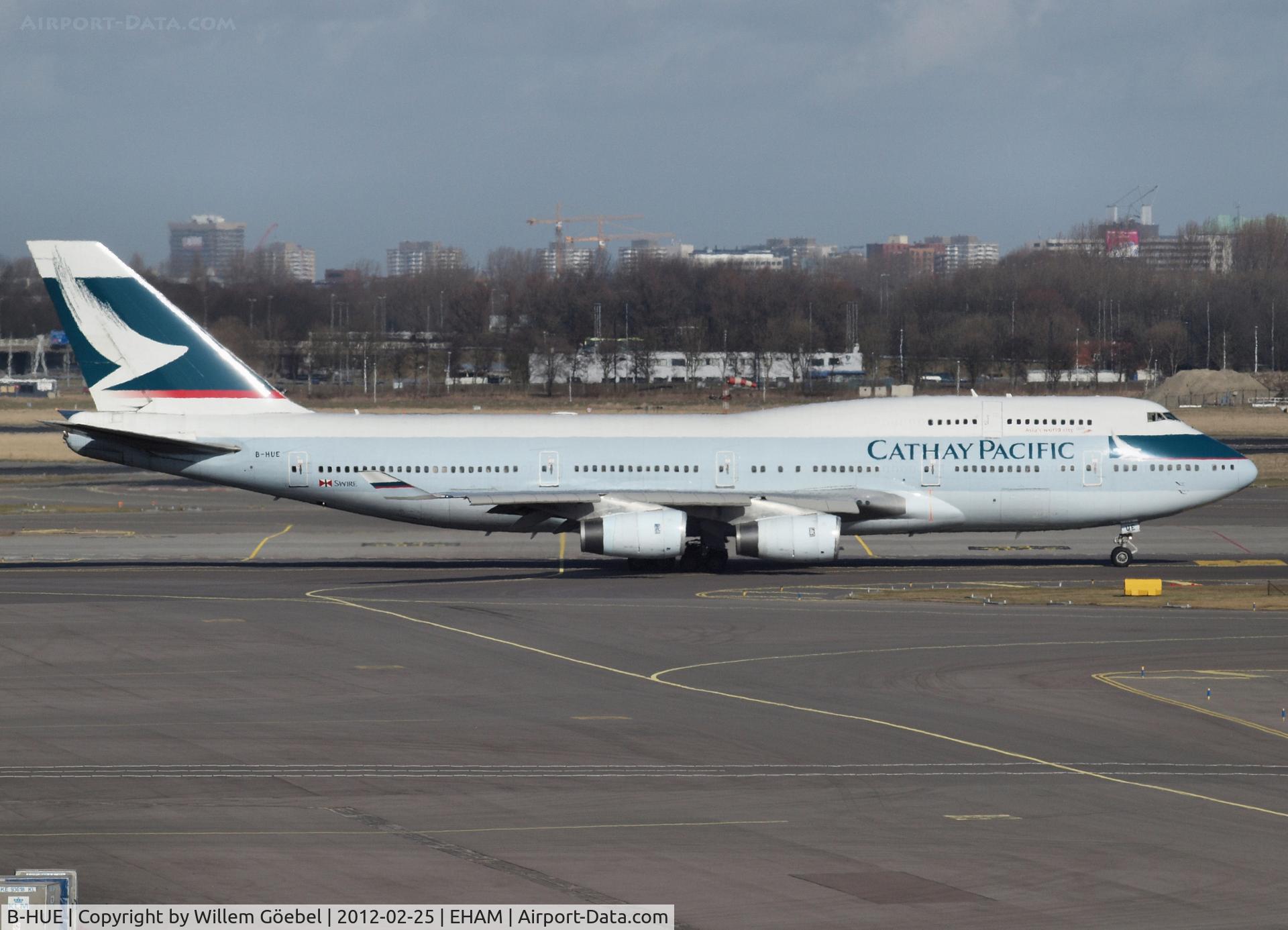 B-HUE, 1993 Boeing 747-467 C/N 27117, Taxi to runway 24 of Schiphol Airport