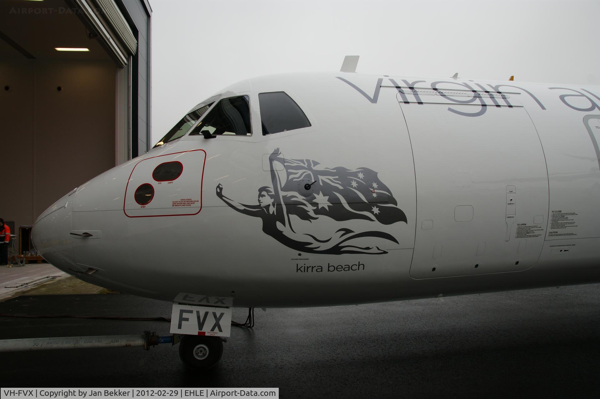 VH-FVX, 2011 ATR 72-212A C/N 986, Former OY-CJV. Just got its new livery and registration by QAPS (Quality Aircraft Painting Services) at Lelystad Airport .
