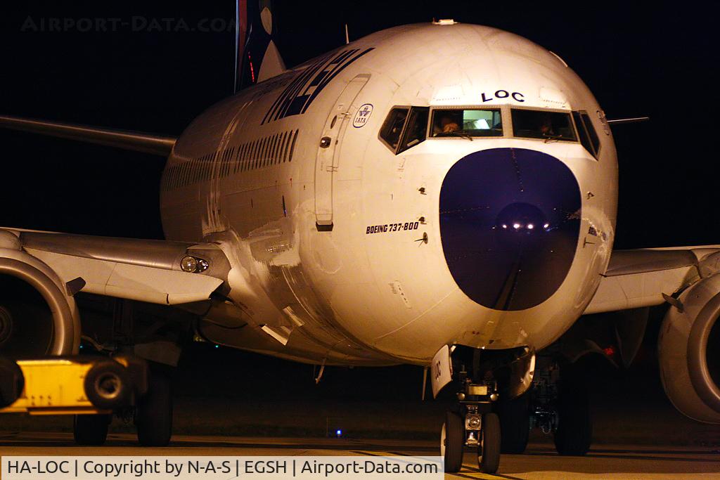 HA-LOC, 2003 Boeing 737-8Q8 C/N 32797, Close up on arrival for paint, before Airline ceased ops