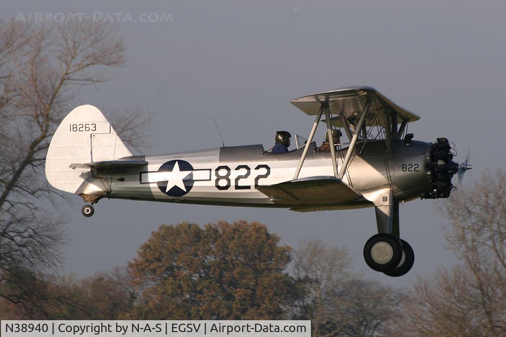 N38940, 1941 Boeing A75N1(PT17) C/N 75-1822, Arriving