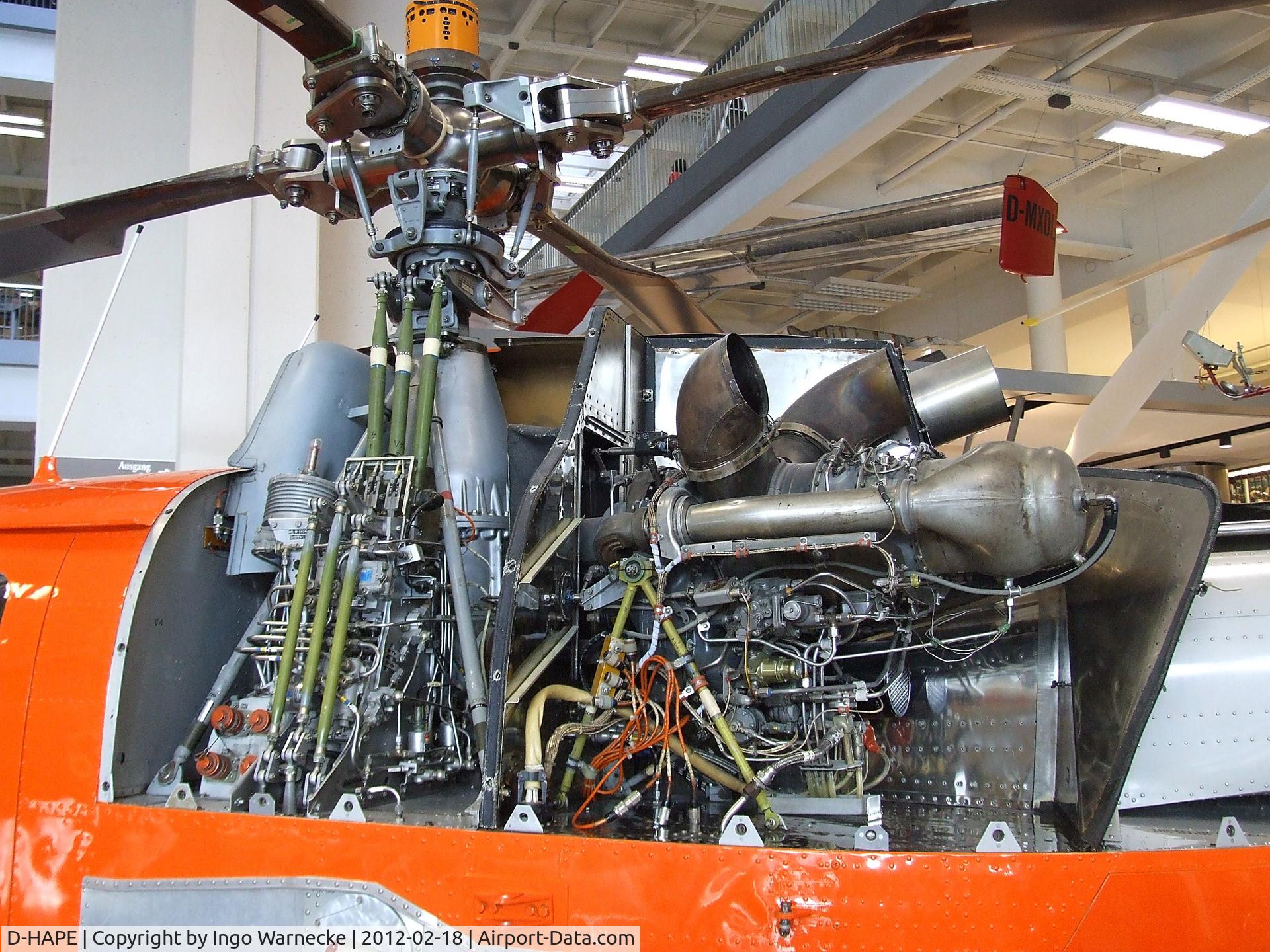 D-HAPE, MBB Bo-105P C/N V-4, MBB Bo 105P at the Deutsches Museum, München (Munich)