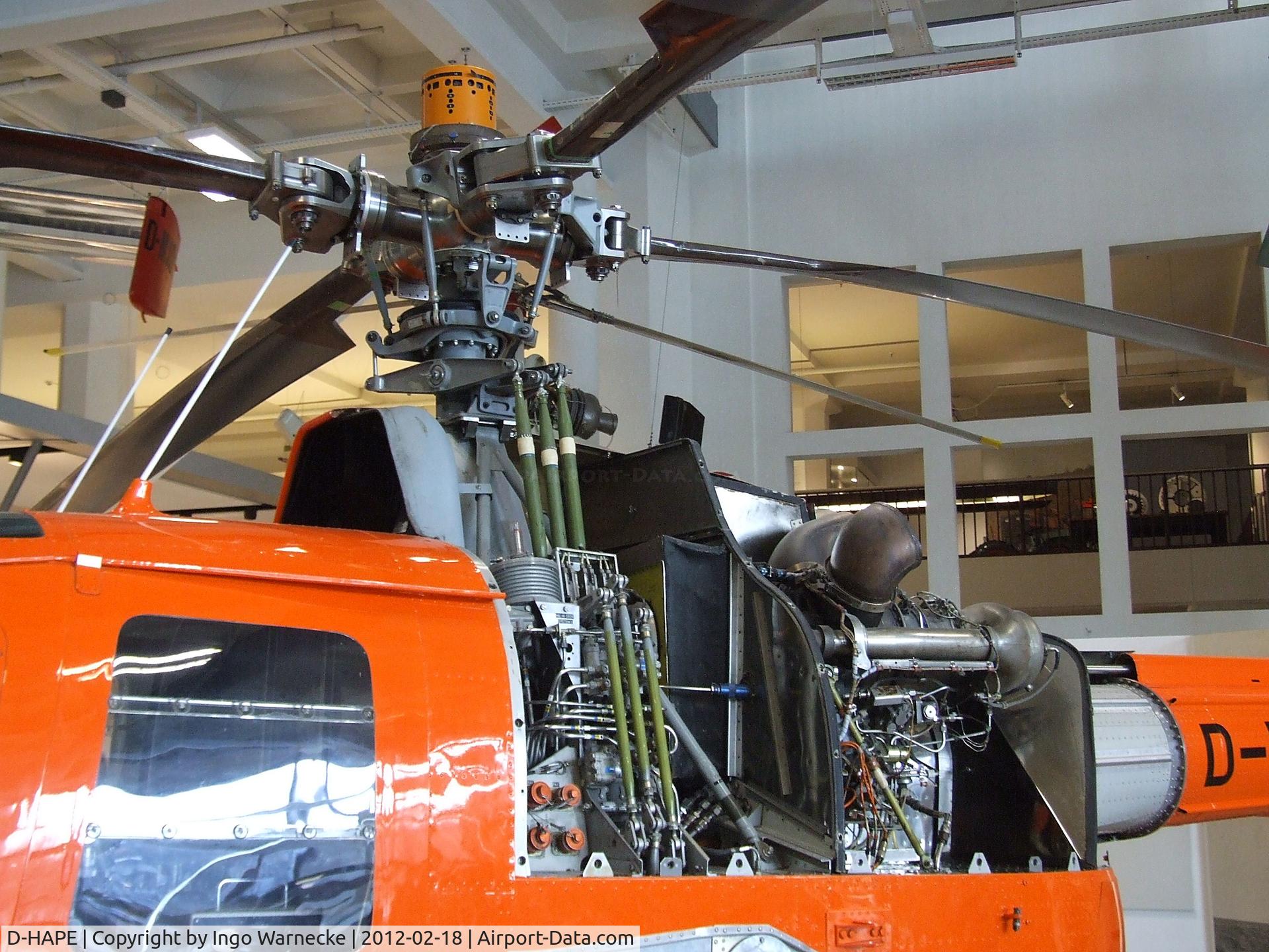 D-HAPE, MBB Bo-105P C/N V-4, MBB Bo 105P at the Deutsches Museum, München (Munich)