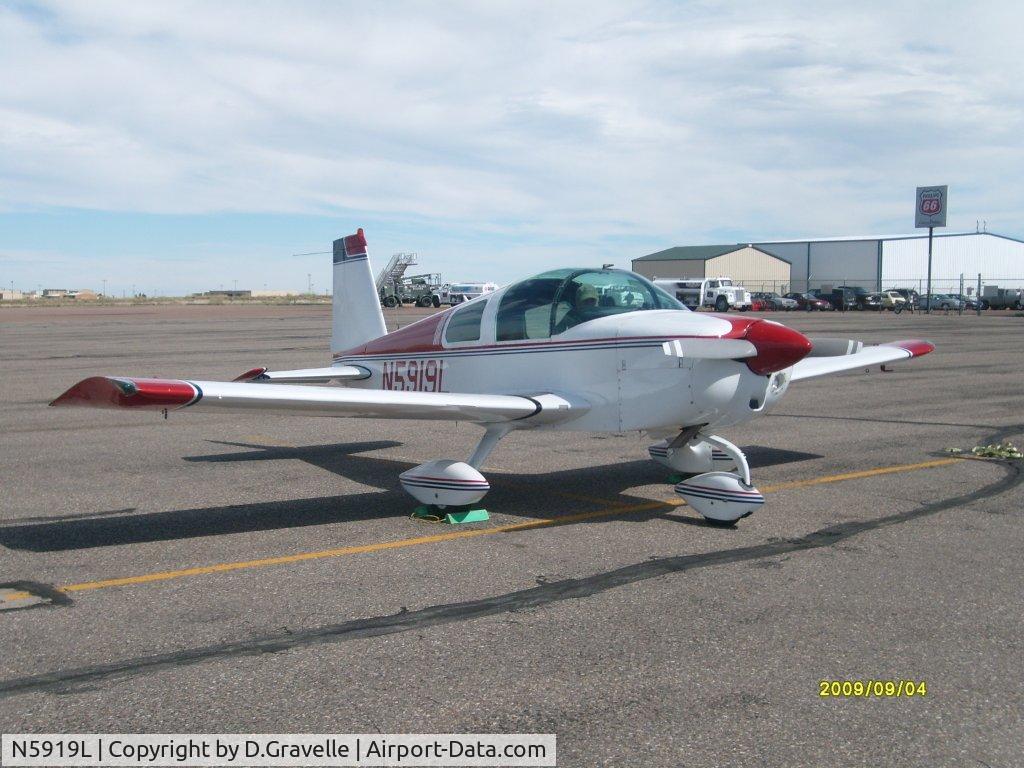 N5919L, 1969 American AA-1 Yankee C/N AA1-0219, Parked at Front Range Aviation, Great Falls, MT
