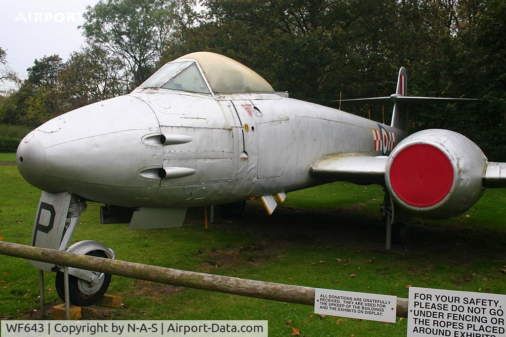 WF643, 1951 Gloster Meteor F.8 C/N Not found WF643, Preserved Flixton