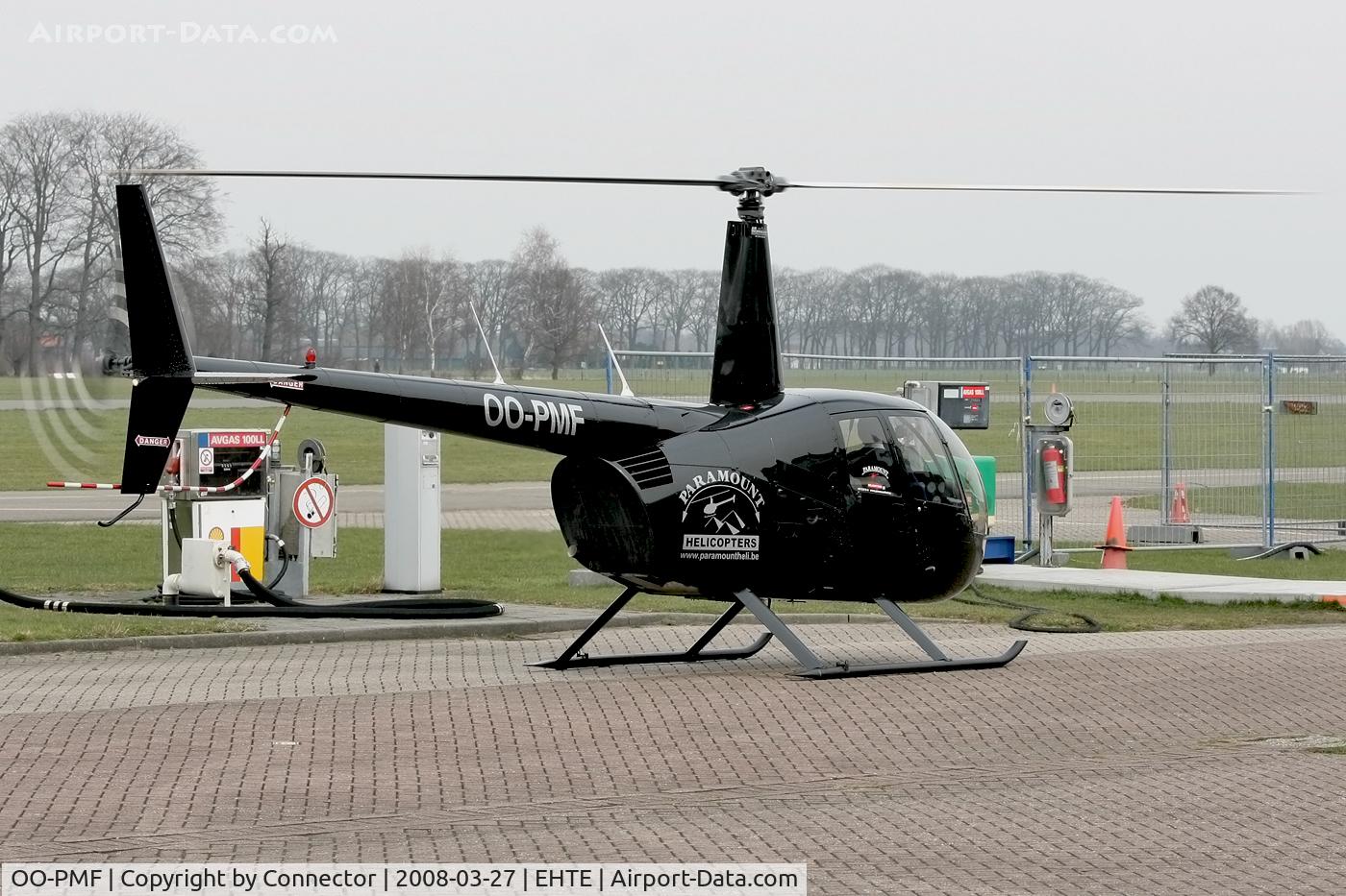OO-PMF, 2007 Robinson R44 Raven I C/N 1750, Refueling at Teuge.