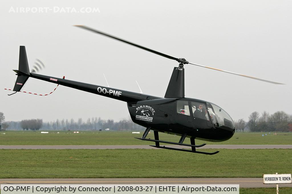OO-PMF, 2007 Robinson R44 Raven I C/N 1750, Lift off after refueling.