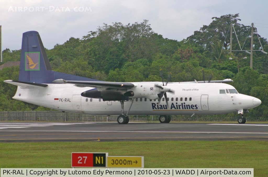 PK-RAL, 1993 Fokker 50 C/N 20282, Riau Airlines