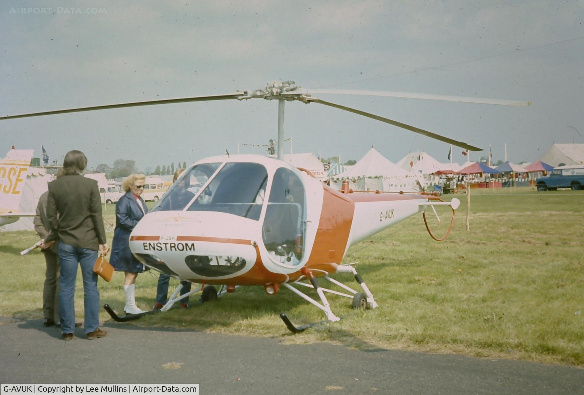 G-AVUK, 1967 Enstrom F-28A C/N 12, Visitor to Biggin Hill C1972