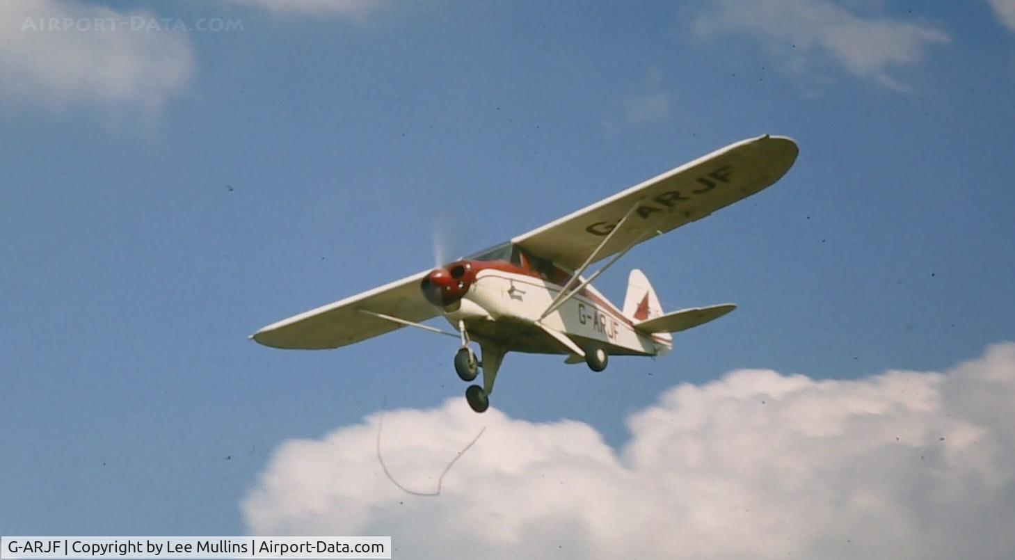 G-ARJF, 1961 Piper PA-22-108 Colt Colt C/N 22-8199, Colt on approach to Blackbushe C1972