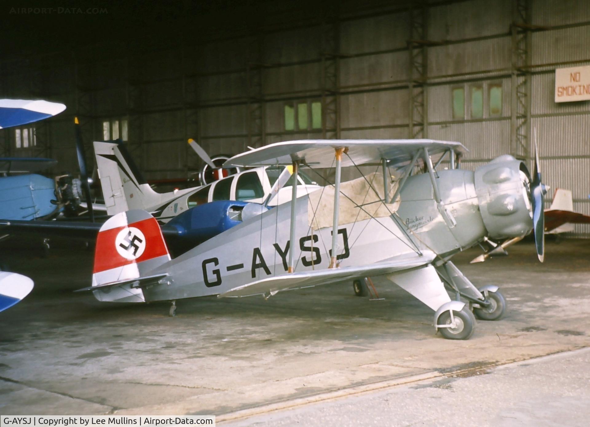 G-AYSJ, 1938 Bucker Bu-133C Jungmeister C/N 38, Booker resident in the early 1970's