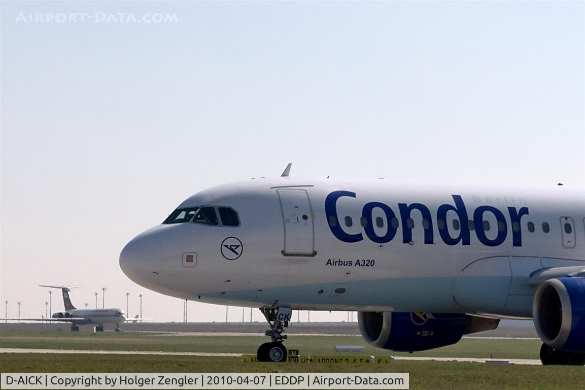 D-AICK, 2001 Airbus A320-212 C/N 1416, Leaving apron 1 and lining up for take-off on rwy 08L.