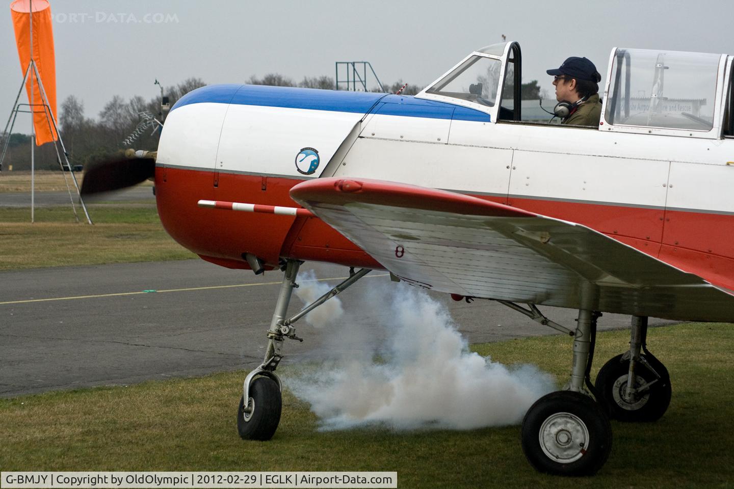 G-BMJY, 1964 Yakovlev Yak C-18A C/N 627, Smoky start-up!