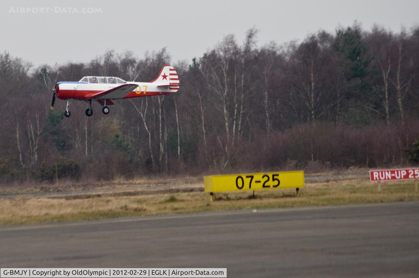 G-BMJY, 1964 Yakovlev Yak C-18A C/N 627, Arriving RW25