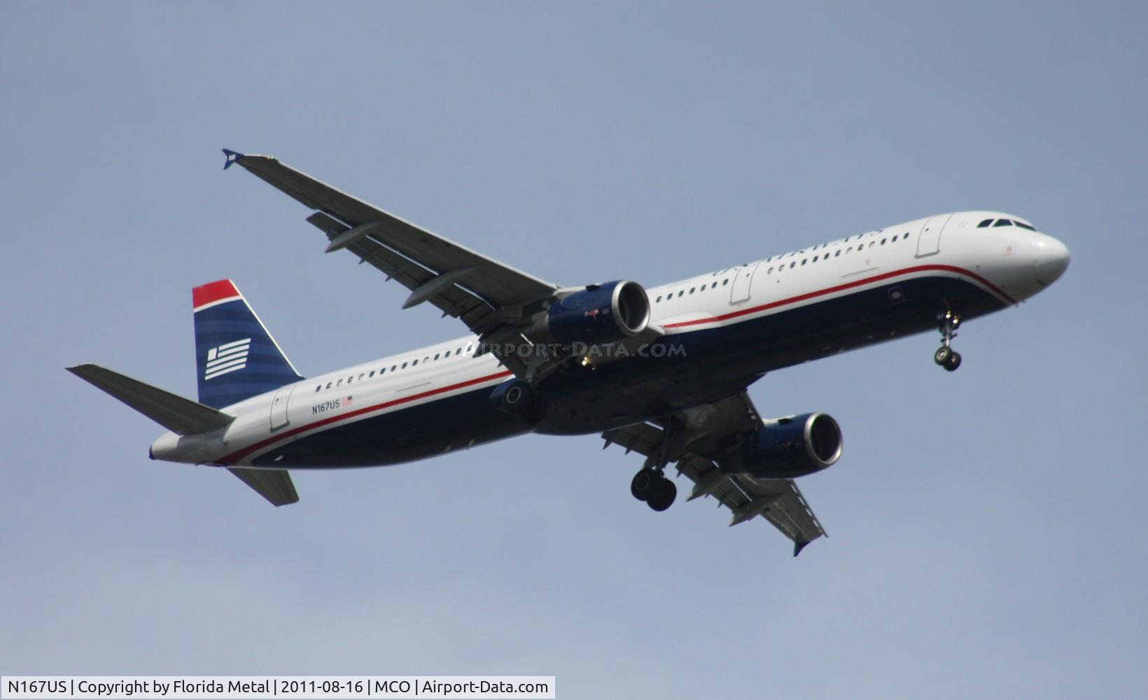 N167US, 2001 Airbus A321-211 C/N 1442, US Airways A321