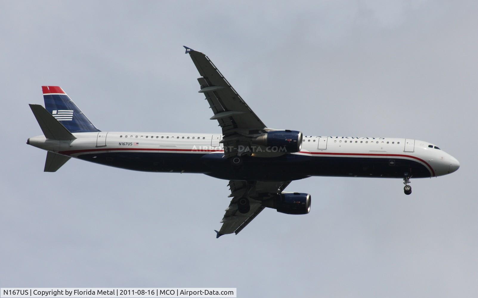 N167US, 2001 Airbus A321-211 C/N 1442, US Airways A321