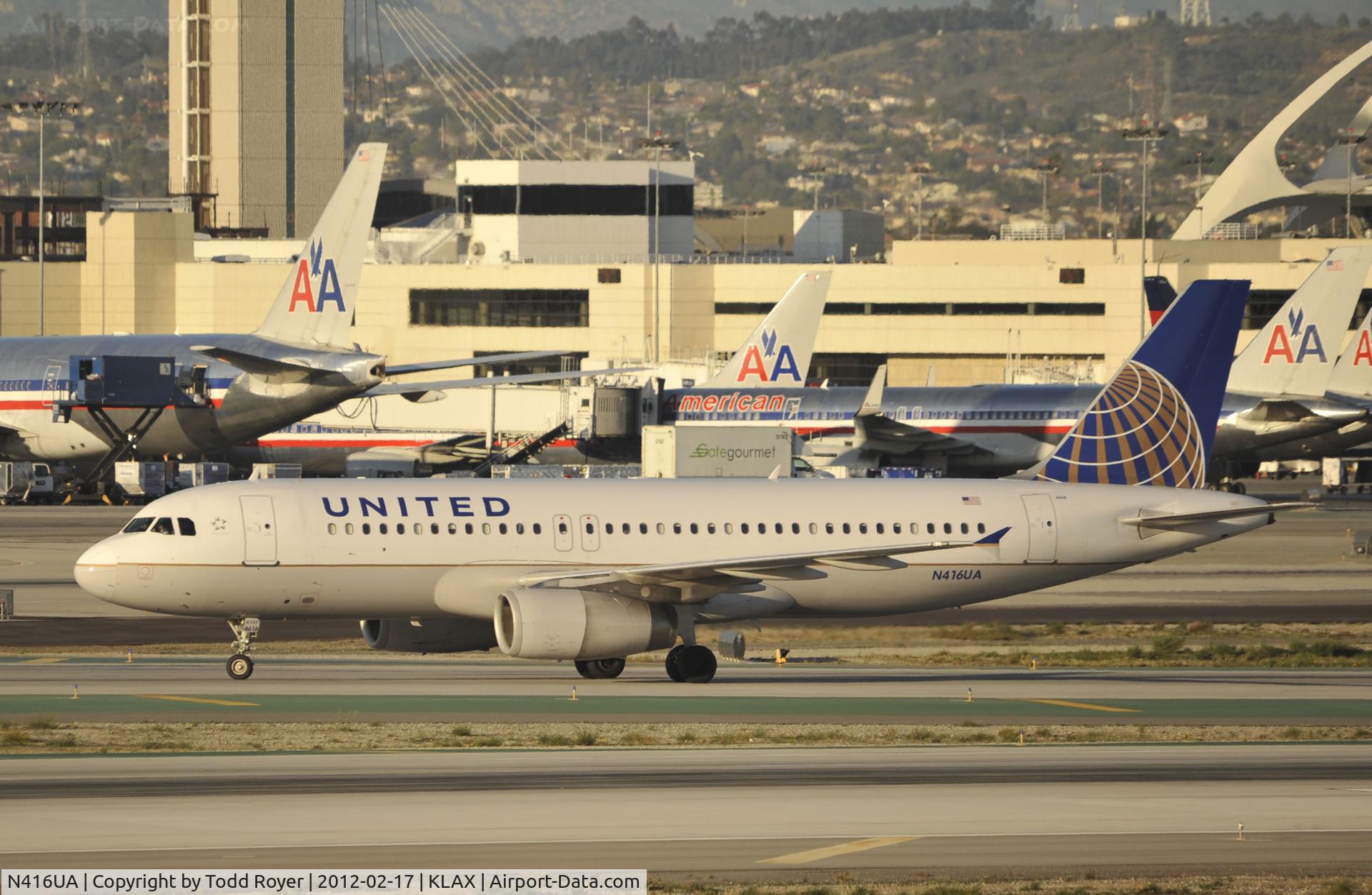 N416UA, 1994 Airbus A320-232 C/N 479, Arrived at LAX on 25L