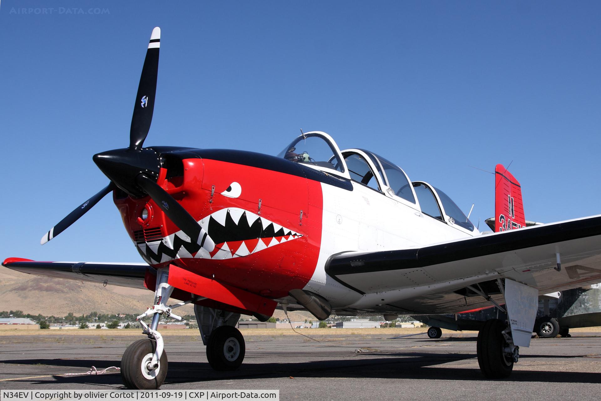 N34EV, Beech T-34A (A45) Mentor Mentor C/N G-16, shark mouse