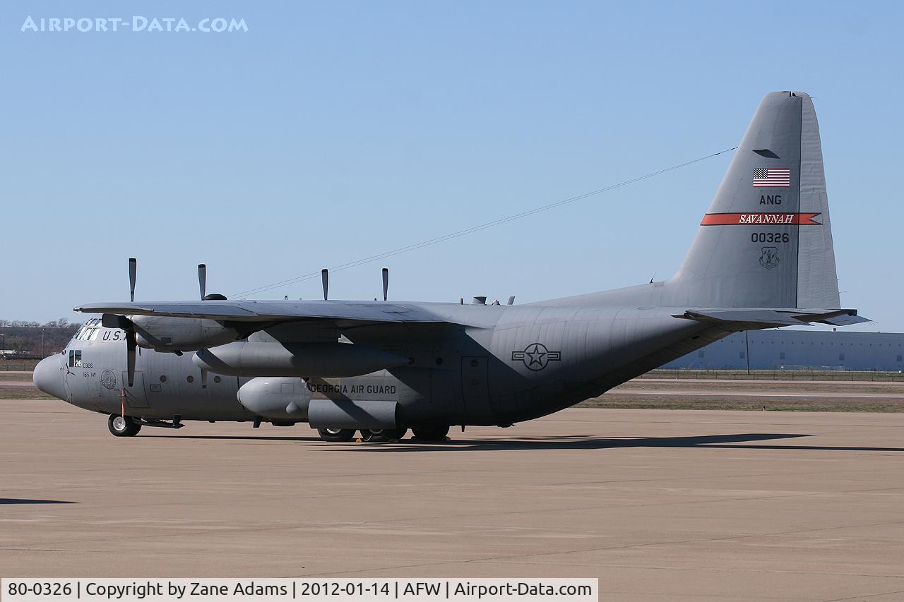 80-0326, 1980 Lockheed C-130H-LM Hercules C/N 382-4909, At Alliance Airport - Fort Worth, TX