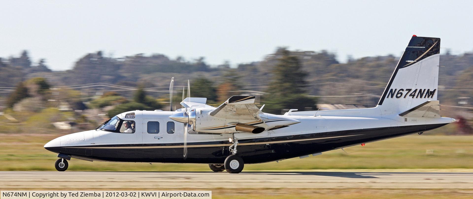 N674NM, 1974 Aero Commander 690A Turbo Commander C/N 11226, N674NM at Watsonville Airport.