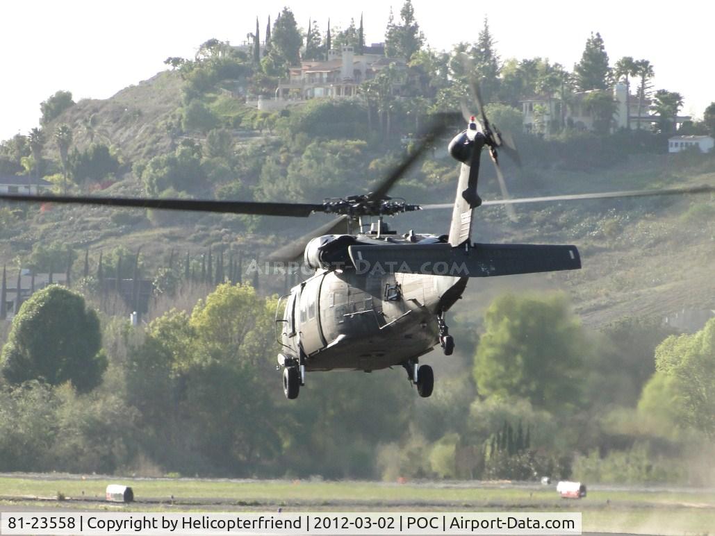 81-23558, 1981 Sikorsky UH-60A Black Hawk C/N 70.279, Taking off from taxiway Sierra