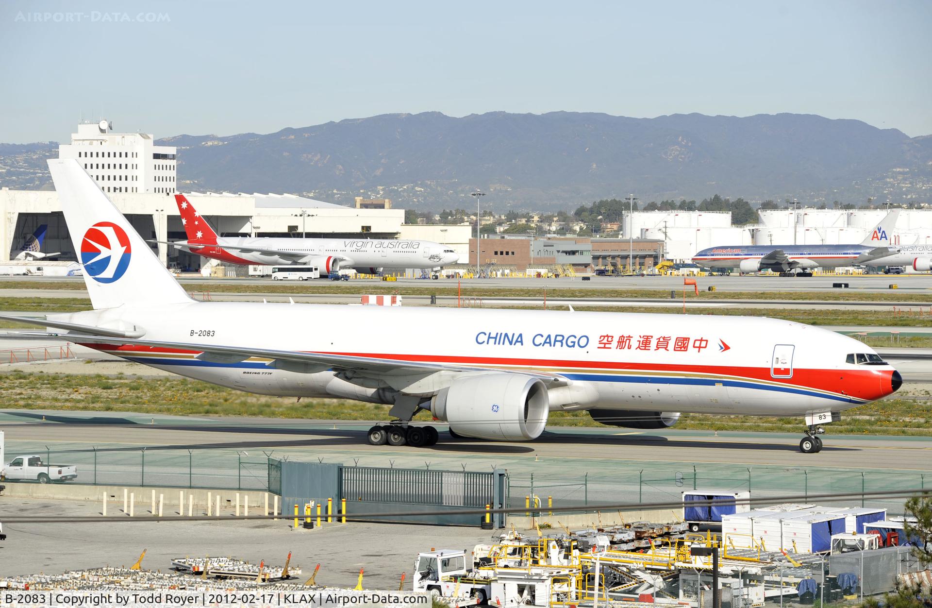 B-2083, 2011 Boeing 777-F6N C/N 37717, Taxiing to cargo apron