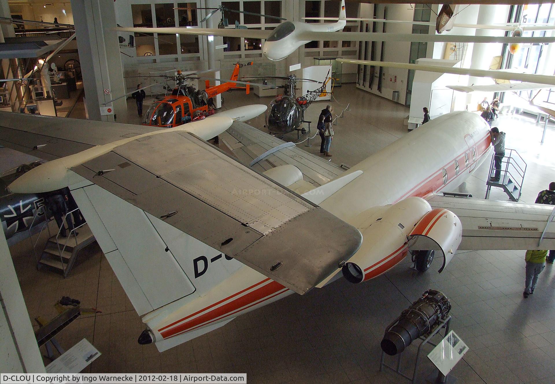 D-CLOU, Hamburger Flugzeugbau HFB-320 Hansa Jet C/N 1002, Hamburger Flugzeugbau HFB-320 Hansa Jet at the Deutsches Museum, München (Munich)
