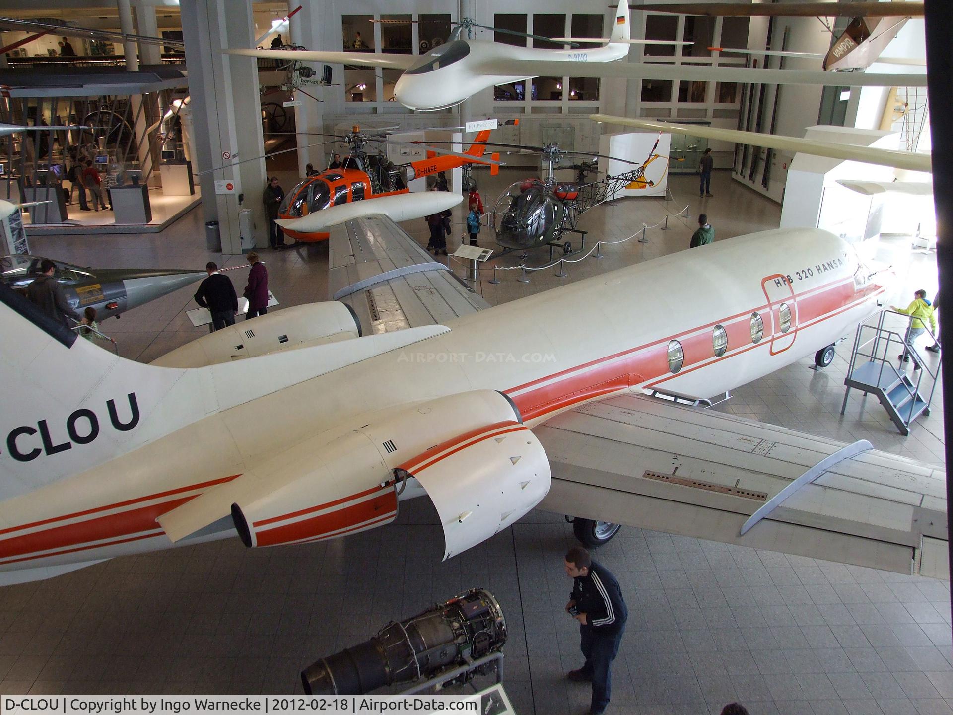 D-CLOU, Hamburger Flugzeugbau HFB-320 Hansa Jet C/N 1002, Hamburger Flugzeugbau HFB-320 Hansa Jet at the Deutsches Museum, München (Munich)