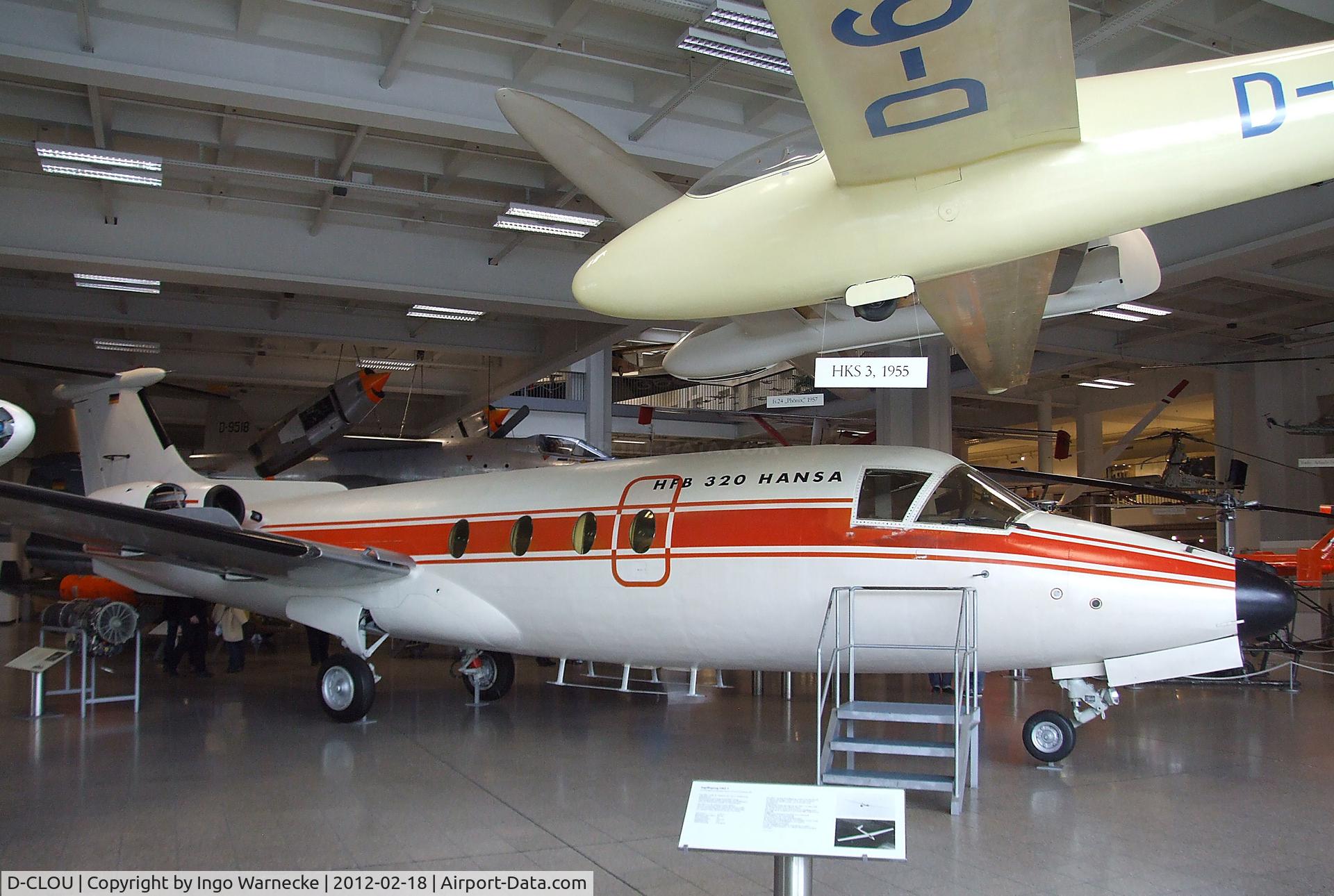 D-CLOU, Hamburger Flugzeugbau HFB-320 Hansa Jet C/N 1002, Hamburger Flugzeugbau HFB-320 Hansa Jet at the Deutsches Museum, München (Munich)