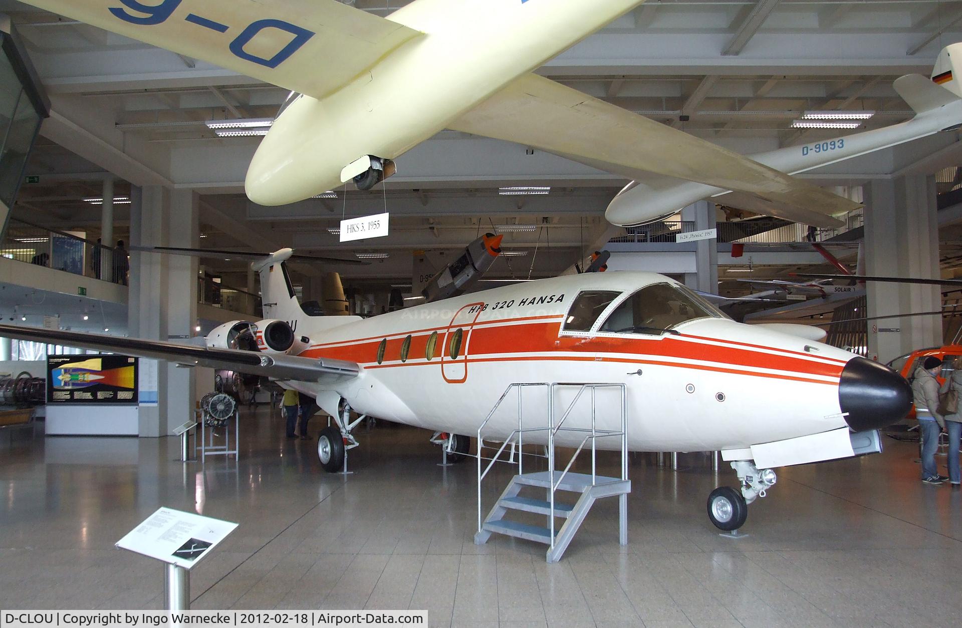D-CLOU, Hamburger Flugzeugbau HFB-320 Hansa Jet C/N 1002, Hamburger Flugzeugbau HFB-320 Hansa Jet at the Deutsches Museum, München (Munich)
